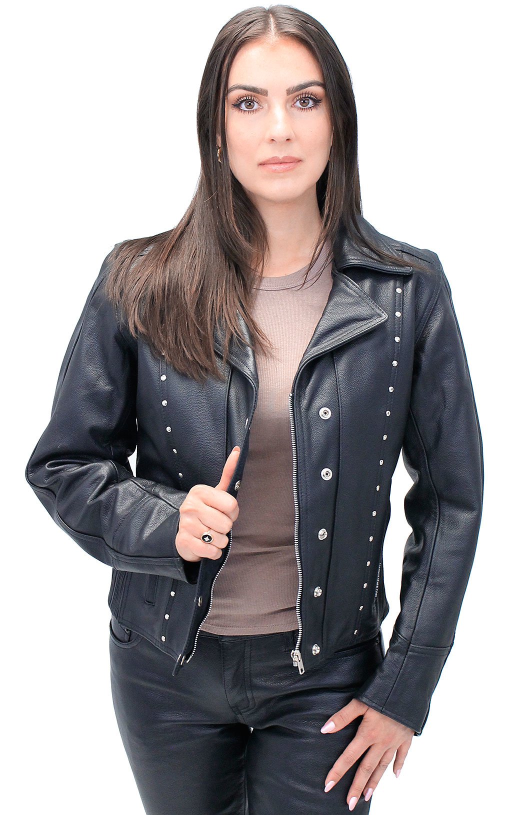 Black rivet jacket womens best sale