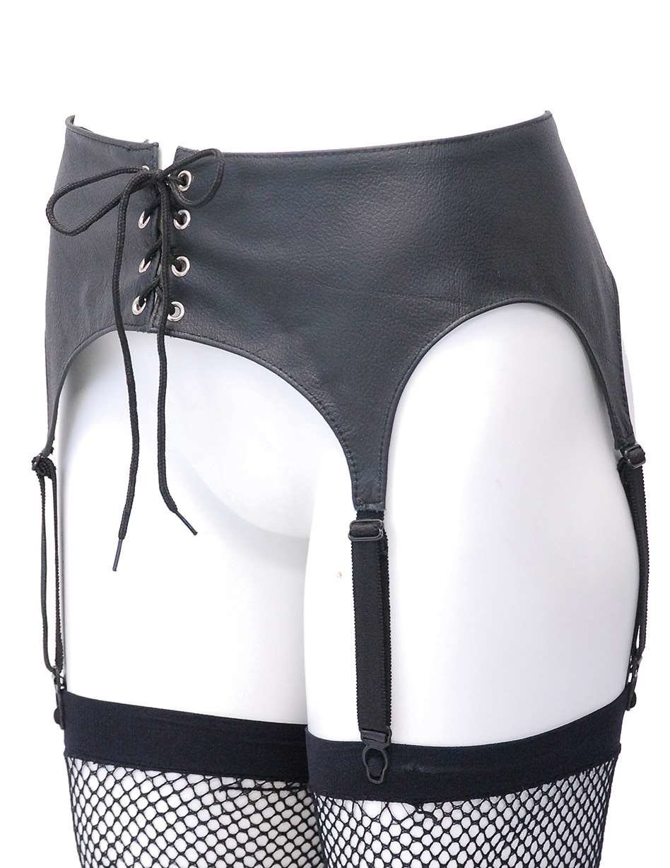 Black Lace Up Genuine Leather Garter Belt U9203GBK Jamin Leather Black Lace Up Genuine Leather Garter Belt U9203GBK Jamin Leather
