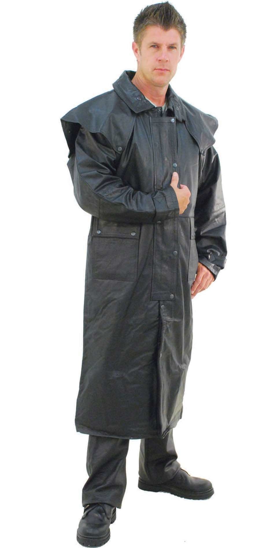 Full length leather duster online