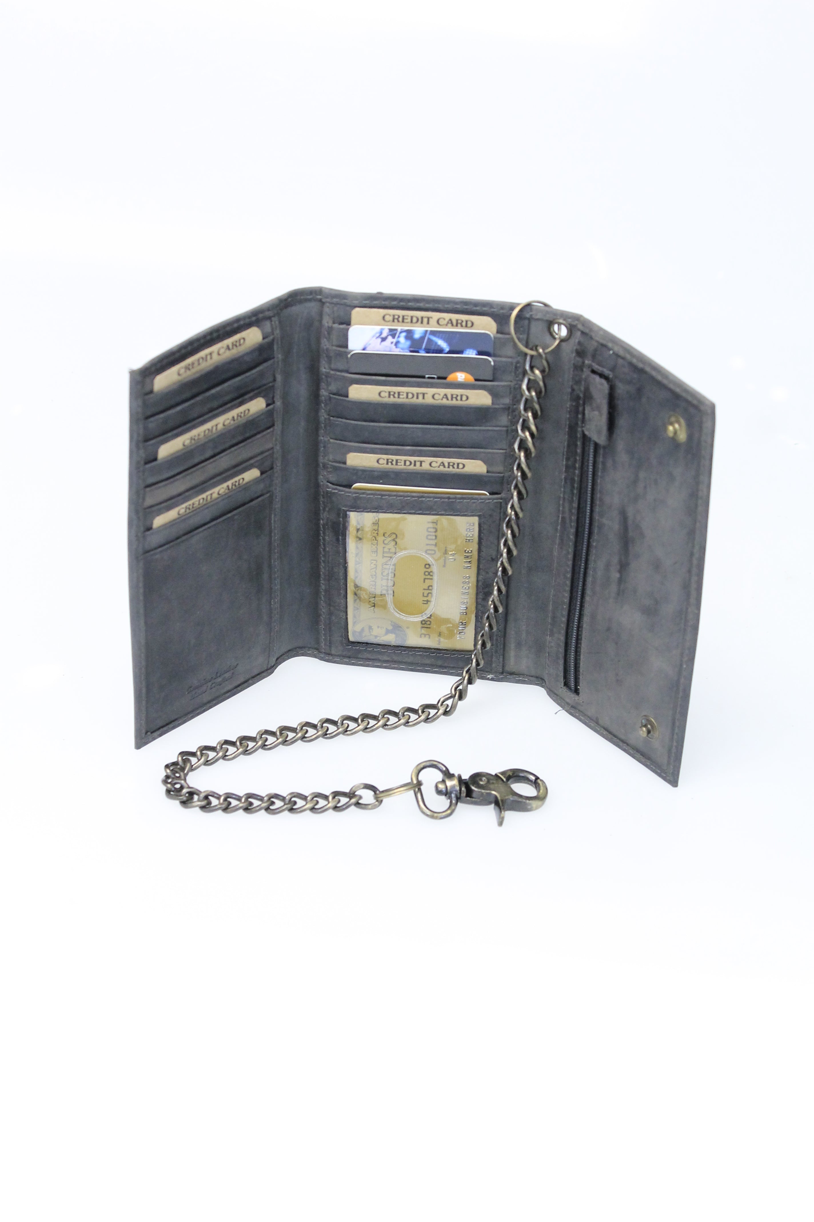 Vintage Black Leather Chain Wallet With Pockets – Jamin Leather®