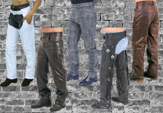 LEATHER CHAPS AND LEATHER PANTS