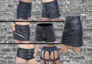 LEATHER SHORTS AND SKIRTS