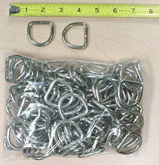100 pcs 1.25" Heavy Nickel Plated D-Rings #ZD7802S