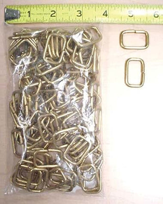 100 pcs 3/4'' Gold Rectangle Box Rings #ZD9687G