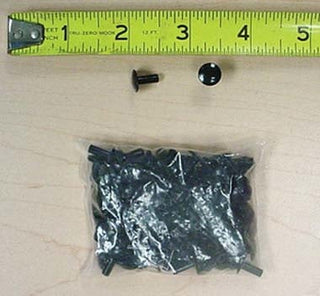 1000 pcs 3/8'' x 3/8'' Black Enamel Rivet Posts #Z4197PK