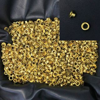 1000 pcs 4mm (1/8")  Gold Eyelets #ZE7736BR