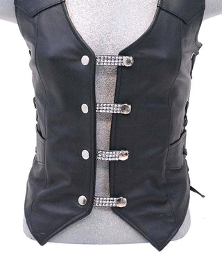 2.5’’ Jamin Leather and Shimmering Chrome Vest Extenders Set of 4 #VC14100SCK