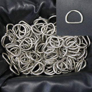 200 pcs 20mm Nickel Plate Bulk D-Rings #ZD8185S