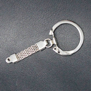 200 pcs Nickel Silver Jewelry Key Chain with Ring #ZKEY7714S