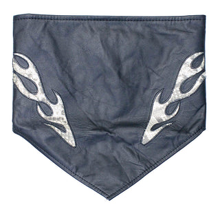 Snake Flame Inlayed Lambskin Leather Scarf #A4S9207SK ()