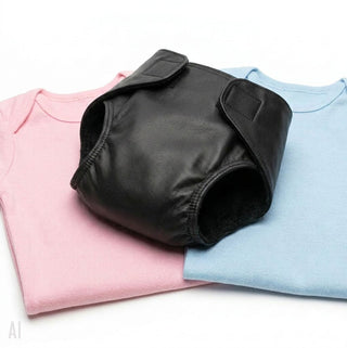 Genuine Leather Diaper Cover #A604DC
