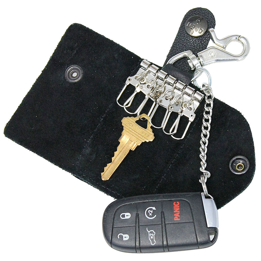 Leather Key Fob Snap Key Case with Claw Clip #AC22050PKK