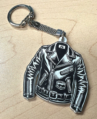 Leather Jacket Laser Engraved Keychain #ACK-JAMIN-JACKET