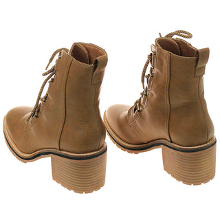 Women's Brown 2" Heeled Logger Boots #BL01DAKOTAN