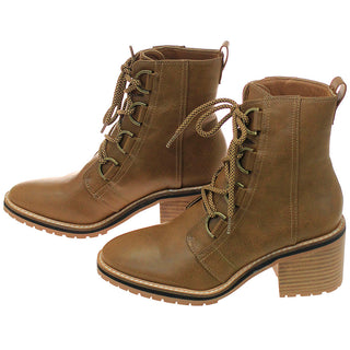Women's Brown 2" Heeled Logger Boots #BL01DAKOTAN