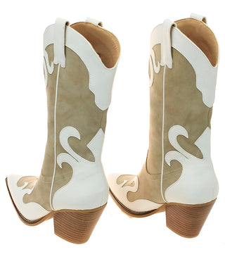 Brown and White Holstein Cowgirl Boots #BLC10NW-UNIQ