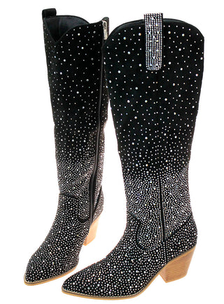 Night Sky Crystal 17" Cowgirl Boots #BL10SK-SHINE17