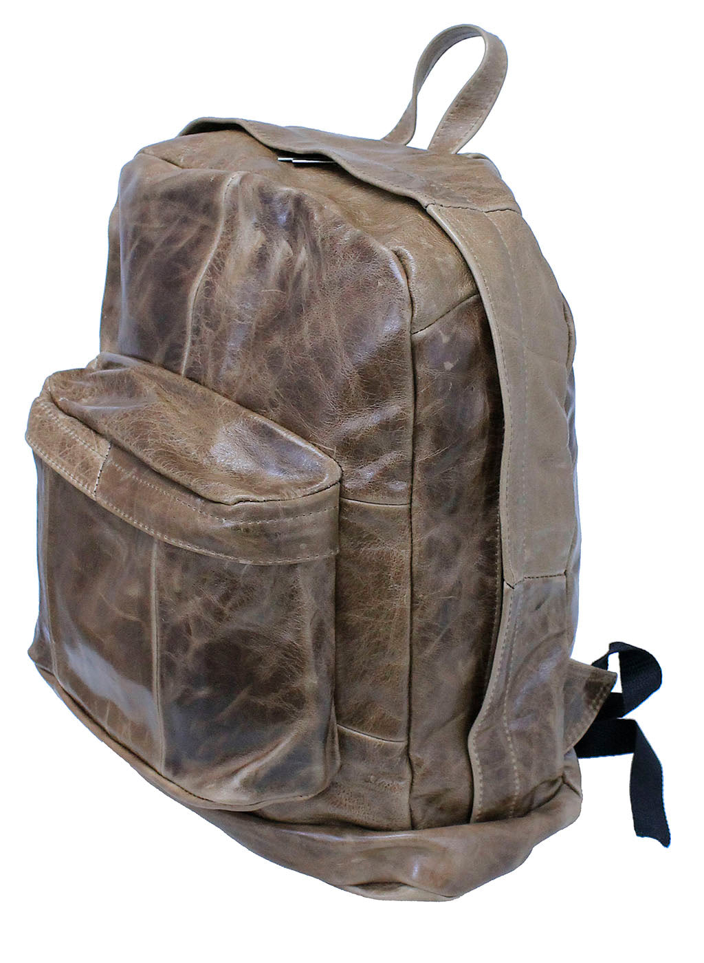 cowhide leather backpack brown Vintage Brown Heavy Cowhide Leather Backpack #BP3161N