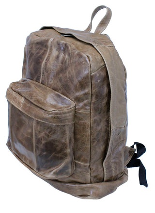 Vintage Brown Heavy Cowhide Leather Backpack #BP3161N