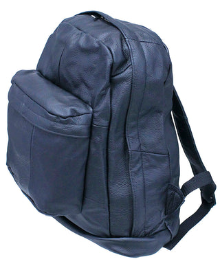 Black Heavy Cowhide Leather Backpack #BP316K