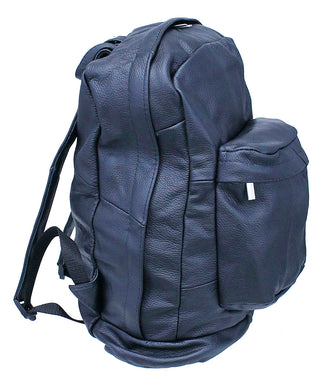 Black Heavy Cowhide Leather Backpack #BP316K