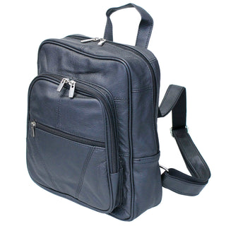 Tablet Size Black Leather Small Backpack #BP33070K