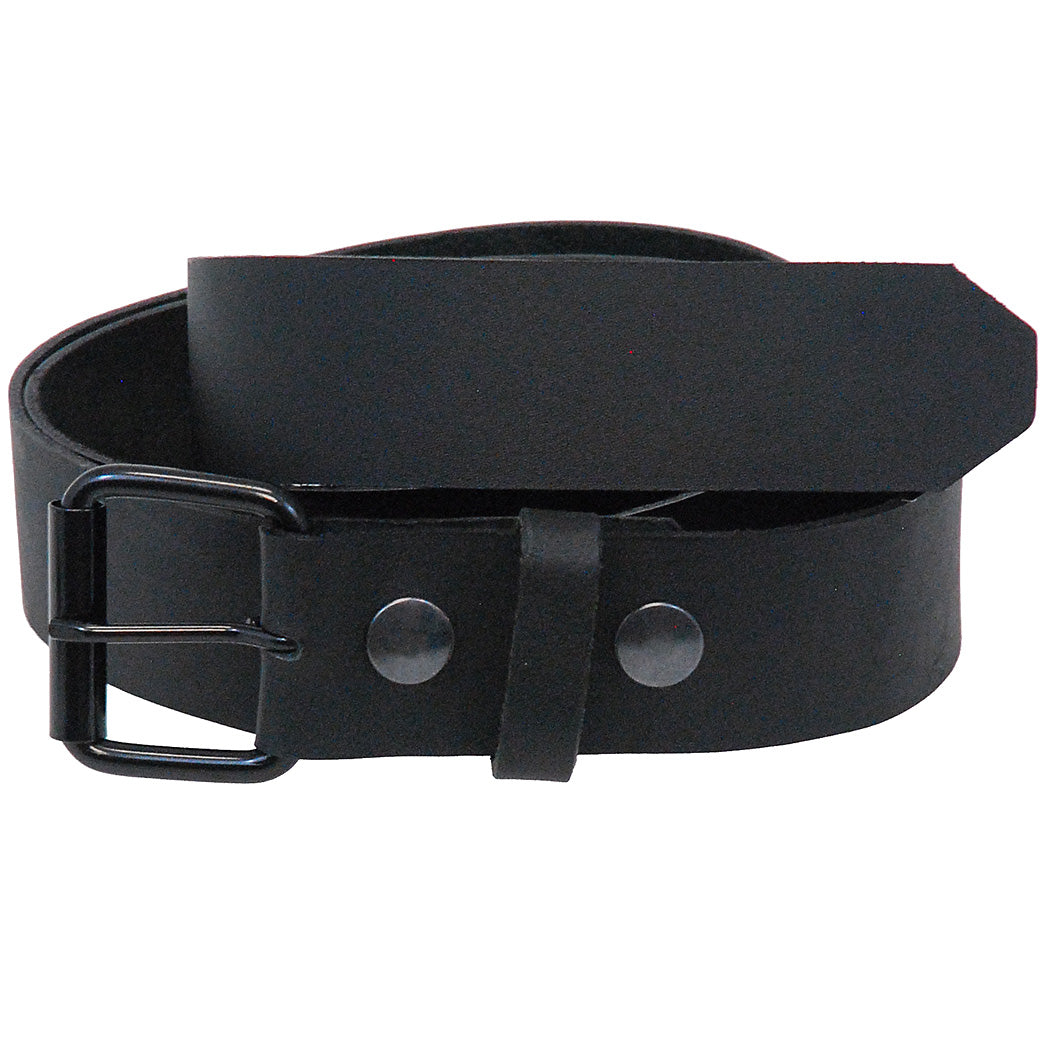 Comfortably Soft Premium Black Leather Belt With Removable Buckle #BT1800KK