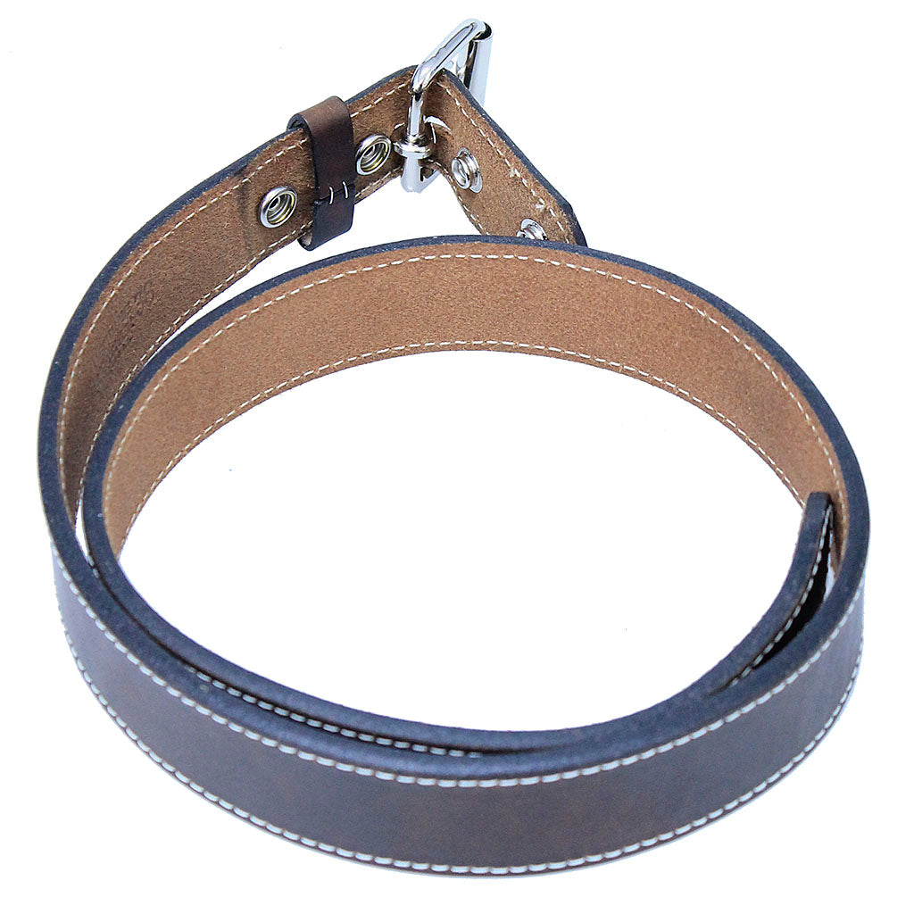 Double Layer Extra Heavy Vintage Brown Leather Belt Stitched #BTA2143XXN