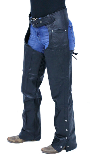 Leather Chaps w/Adjustable Lace Thigh #C1115L