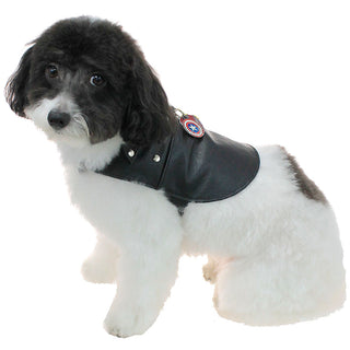 Doggie Leather Biker Coat - Genuine Leather Made in USA #DC2401RPK