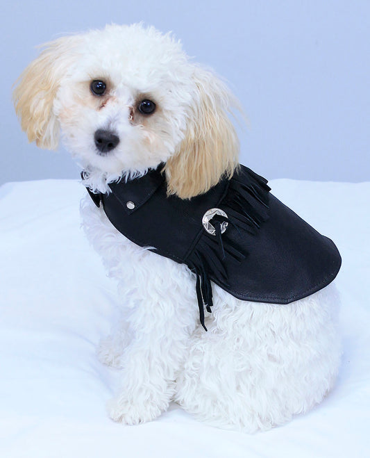 Doggie Fringed Genuine Leather Jacket - Handmade in USA #DC2402FCK