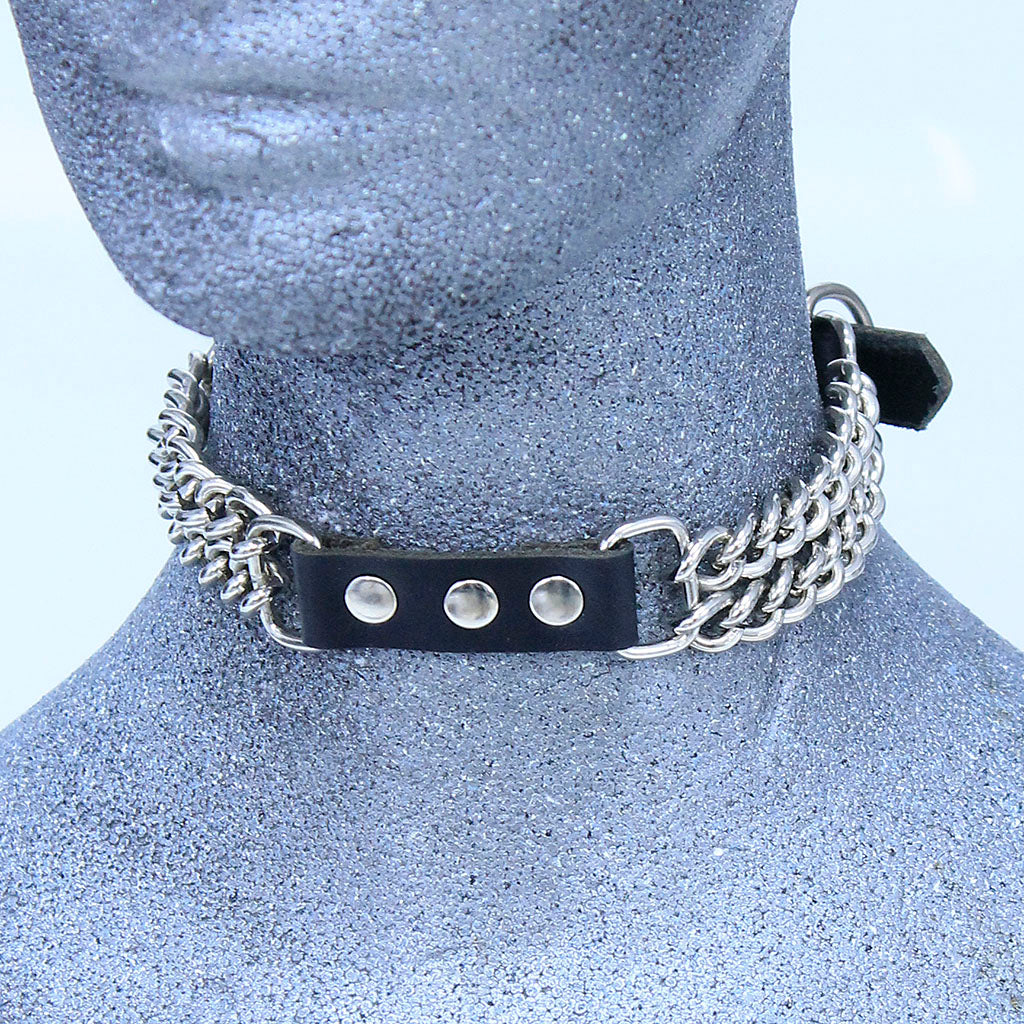 Double Chain Dog Collar #DC24040CK