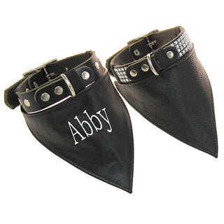 Leather Scarf for Dog Collars Plain or Patch #DCA24050S