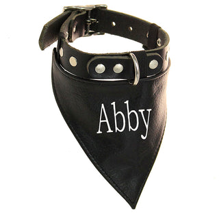 Leather Scarf for Dog Collars Plain or Patch #DCA24050S