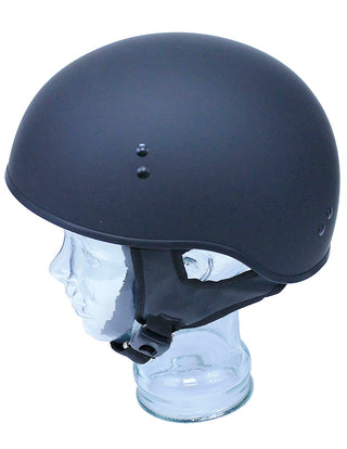 D.O.T. Flat Black Half Helmet #H9770FK