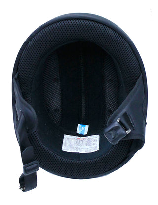 D.O.T. Flat Black Half Helmet #H9770FK
