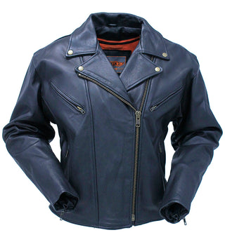 Women's Ultra Premium Cute Leather MC Jacket #L357ZNCK ()