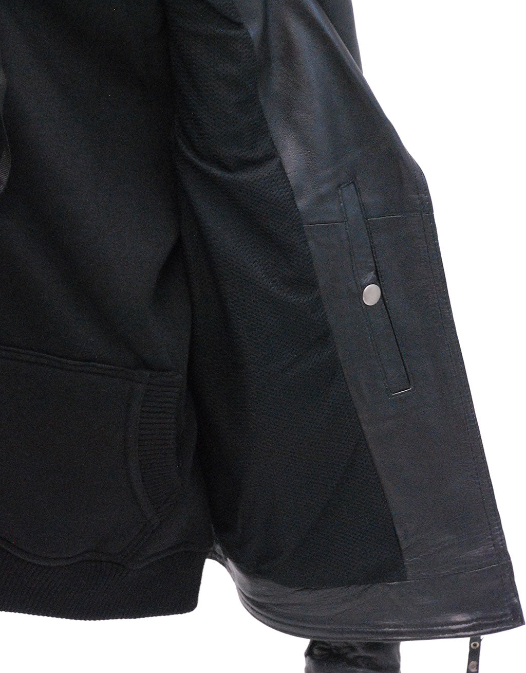 Women's Vented Motorcycle Jacket with Removable Hoodie