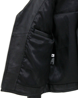 Reflector Stars Women's Lambskin Motorcycle Jacket #L6960RK-STAR
