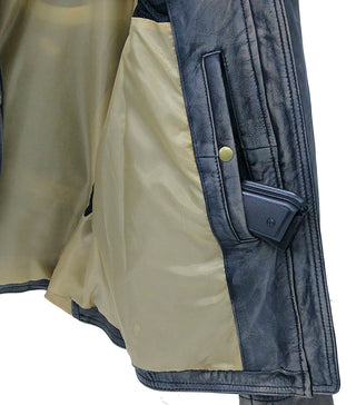 Women's Distressed Taupe/Black Scooter Jacket CC Pocket #LA2012VGK