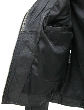 Star filled Women's Vintage Leather Motorcycle Jacket #LA6960GY-STAR