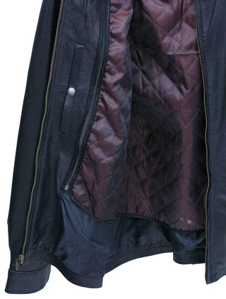 Rebel Without a Cause 3/4 Long Leather Jacket #M2199ZK