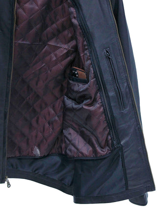 Rebel Without a Cause 3/4 Long Leather Jacket #M2199ZK