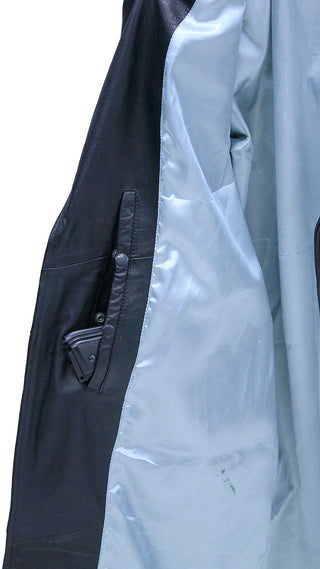 Jamin Leather Trench in Premium Black Cow #M2202K