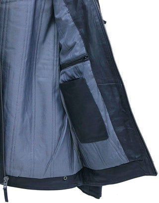 Men's Super Soft Lambskin Leather Jacket with Quilting #M5500QK