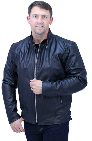 TALL SIZE - Iron Racing Leather Jacket #M570ZT