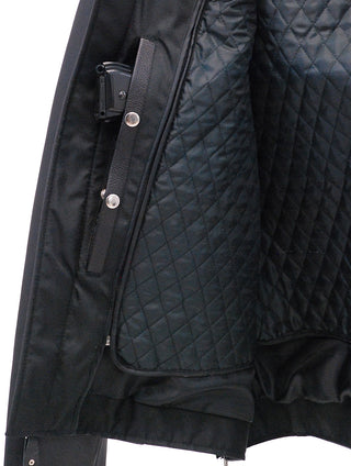 Black Cafe Racer Leather Motorcycle Jacket #M570Z