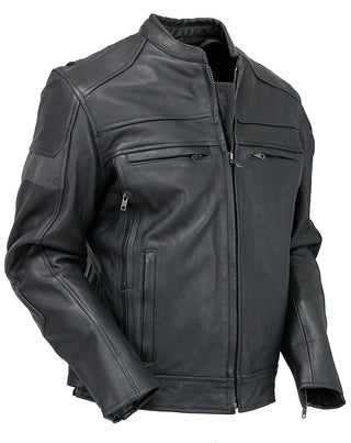 Men's Vented Motorcycle Jacket w/Reflector Trim #M6947VZGK