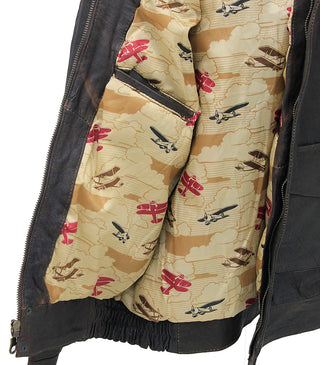 Economy Brown Leather A2 Bomber Jacket - Special #M9991N (S,M,2X,3X)