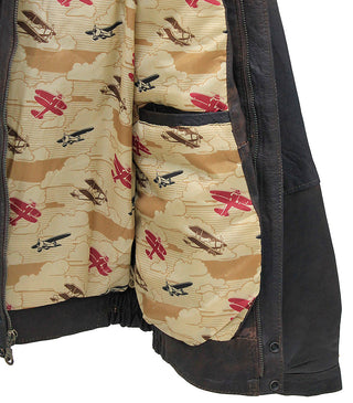 Economy Brown Leather A2 Bomber Jacket - Special #M9991N (S,M,2X,3X)